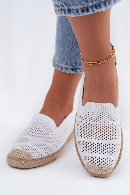 Ažūrinės baltos espadrilės Candessa