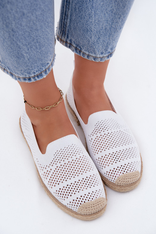 Ažūrinės baltos espadrilės Candessa