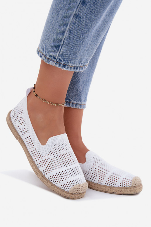 Ažūrinės baltos espadrilės Candessa