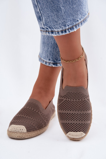 Ažūrinės chaki spalvos espadrilės Candessa 2