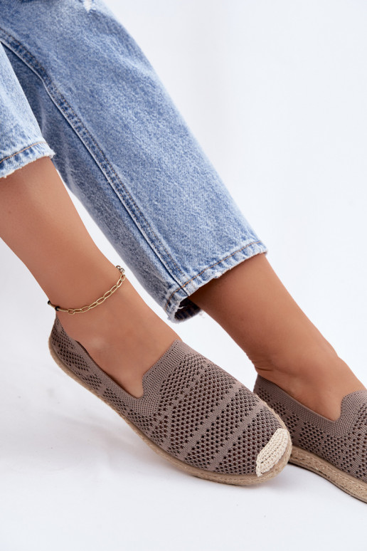 Ažūrinės chaki spalvos espadrilės Candessa