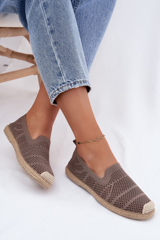 Ažūrinės chaki spalvos espadrilės Candessa