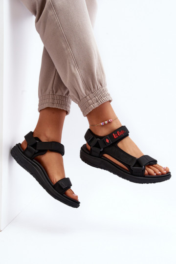 Moteriškos basutės su lipniais užsegimais juodos spalvos Lee Cooper LCIN-26-34-4423L 2