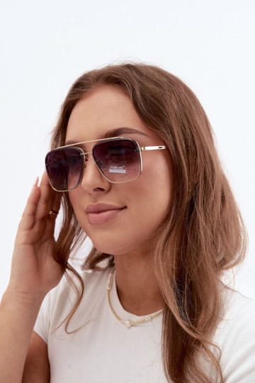 Akiniai nuo saulės su UV 400 filtru violetinės spalvos