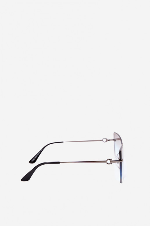 Akiniai nuo saulės berėmiai katės akių tipo su UV 400 filtru mėlynos spalvos
