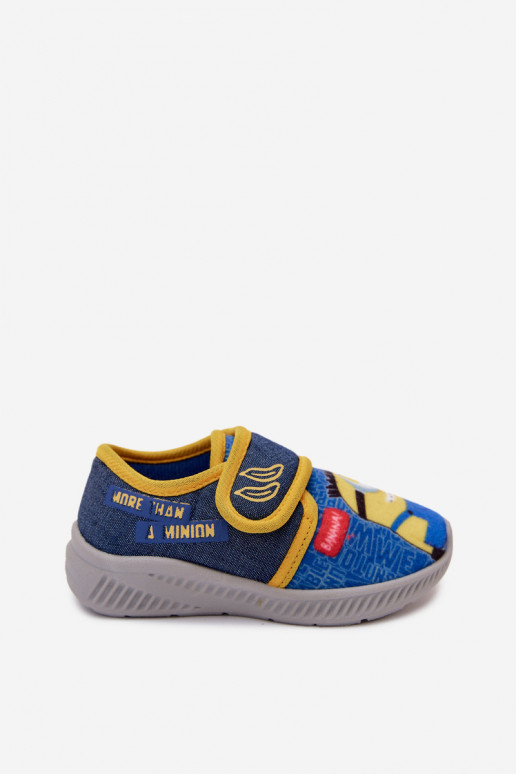 Vaikiškos šlepetės Minionki žydros-geltonos spalvos
