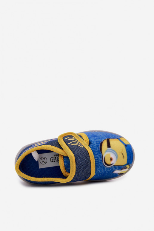 Vaikiškos šlepetės Minionki žydros-geltonos spalvos