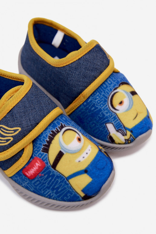 Vaikiškos šlepetės Minionki žydros-geltonos spalvos