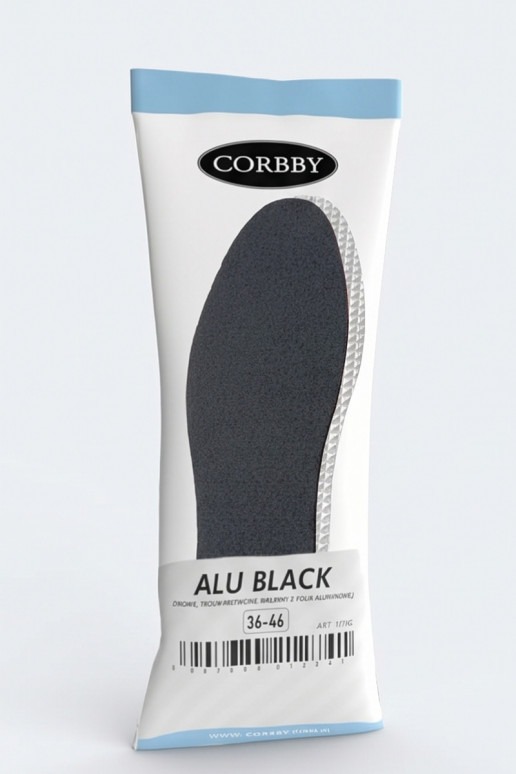 Corbby ALU BLACK Trisluoksniai vidpadžiai su aliuminio folija