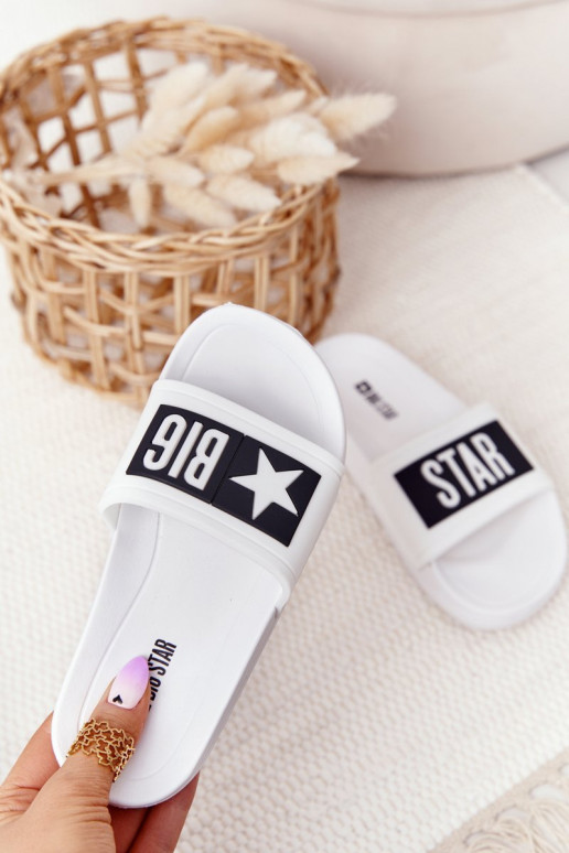 Vaikiškos šlepetės Big Star DD374151 baltos spalvos