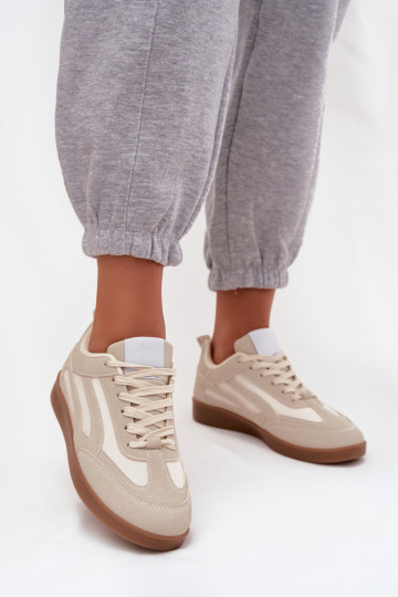 Smėlio spalvos moteriški sneakers modelio batai Hanelor 2