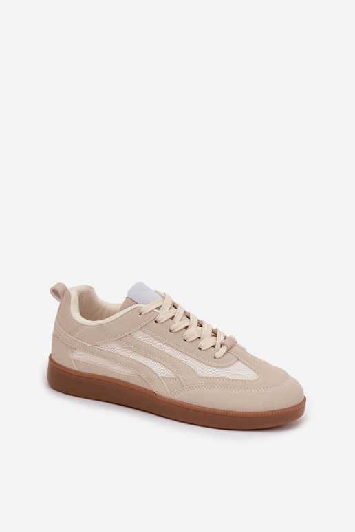 Smėlio spalvos moteriški sneakers modelio batai Hanelor