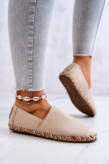 Smėlio spalvos įsispiriamos espadrilės Big Star JJ274899