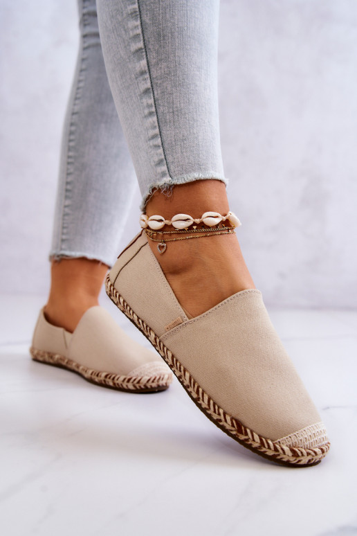 Smėlio spalvos įsispiriamos espadrilės Big Star JJ274899