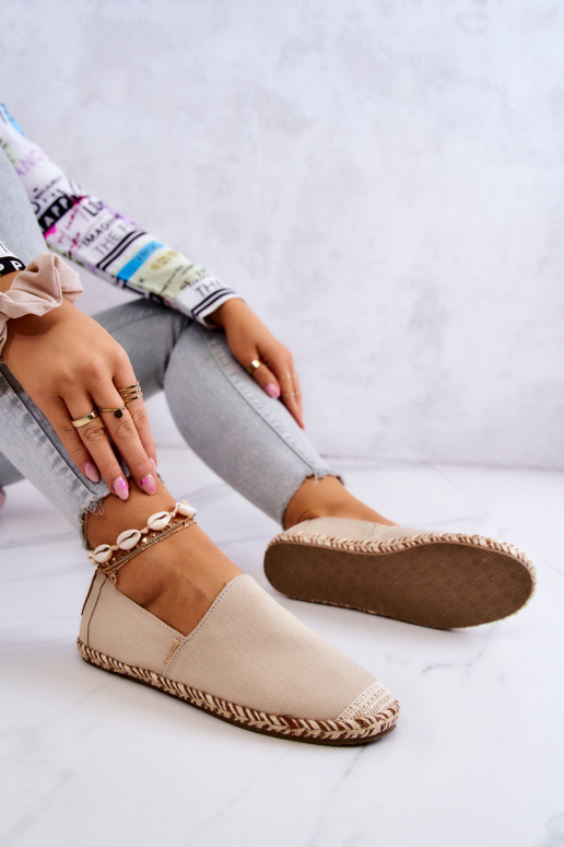 Smėlio spalvos įsispiriamos espadrilės Big Star JJ274899