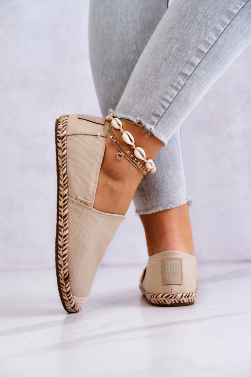 Smėlio spalvos įsispiriamos espadrilės Big Star JJ274899