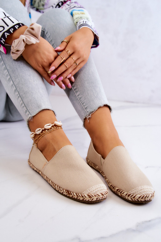 Smėlio spalvos įsispiriamos espadrilės Big Star JJ274899