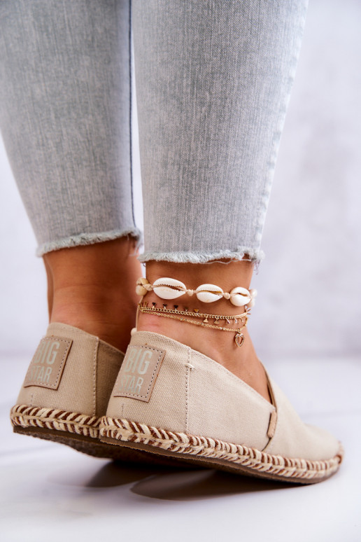 Smėlio spalvos įsispiriamos espadrilės Big Star JJ274899