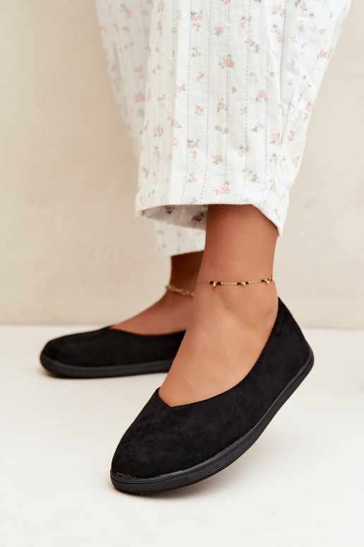 Juodos spalvos barefoot balerinos Hollin