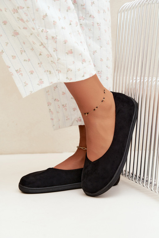 Juodos spalvos barefoot balerinos Hollin