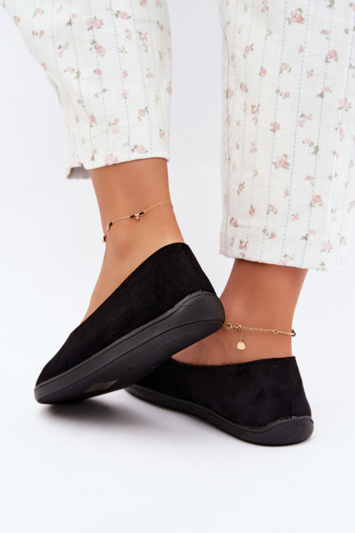 Juodos spalvos barefoot balerinos Hollin