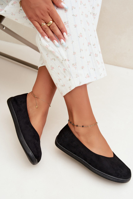 Juodos spalvos barefoot balerinos Hollin