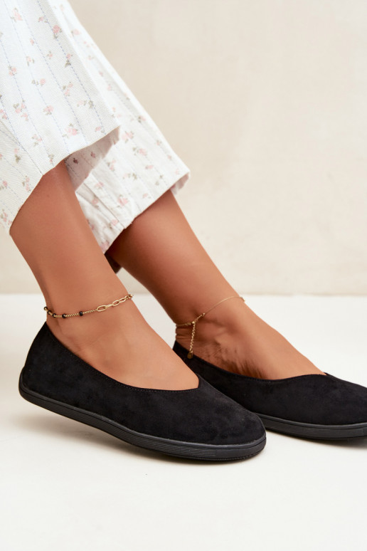 Juodos spalvos barefoot balerinos Hollin