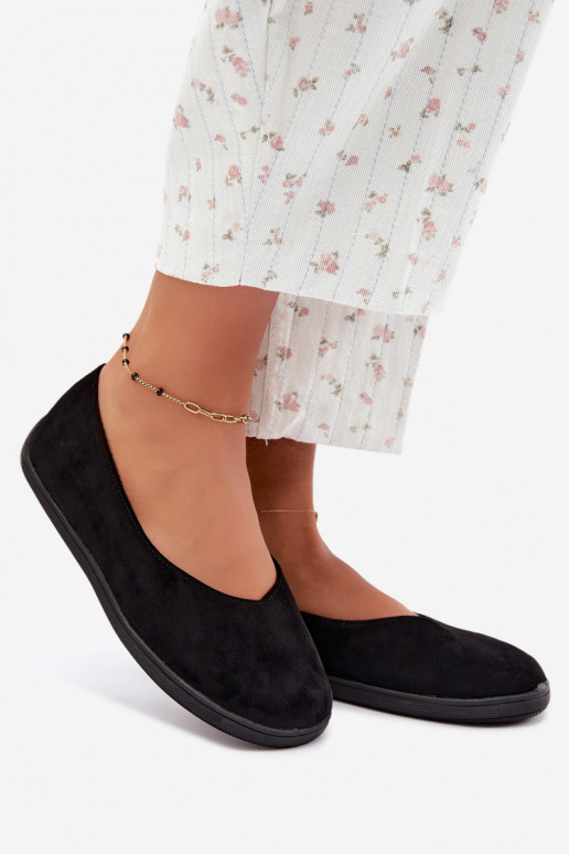 Juodos spalvos barefoot balerinos Hollin