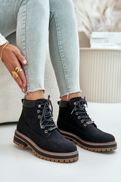 moteriški pašiltinti batai Big Star OO274A290 juodos spalvos