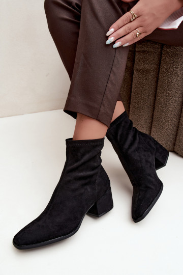 Moteriški aulinukai su kulniukais tipo Klocek juodos spalvos Rosley