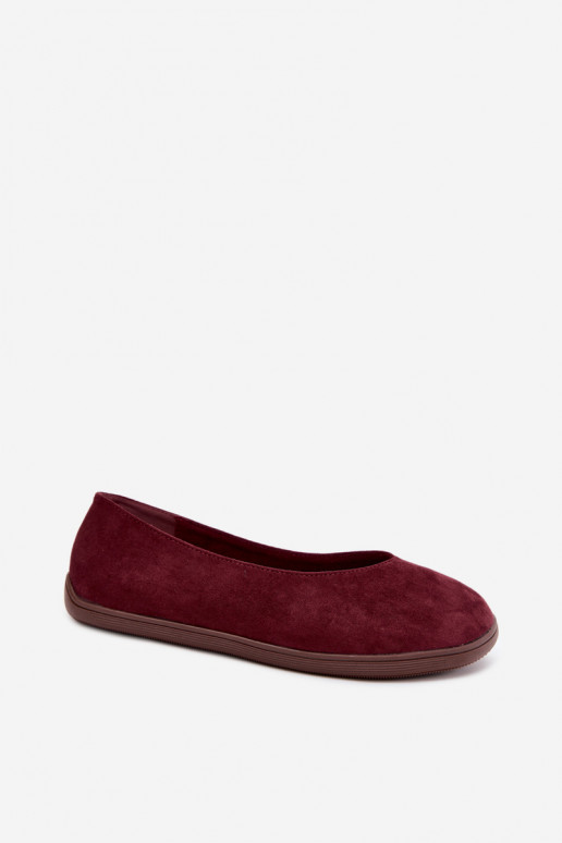 Balerinos moteriškos Barefoot bordo spalvos Hollin