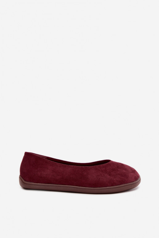 Balerinos moteriškos Barefoot bordo spalvos Hollin