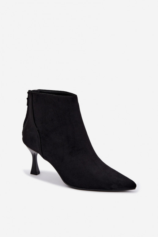 pašiltinti moteriški aulinukai su kulniukais juodos spalvos Elsya