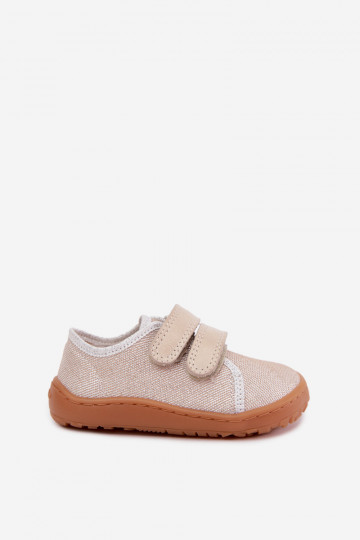 Vaikiškos šlepetės Barefoot Froddo Canvas G1700440-1 auksinės spalvos 2