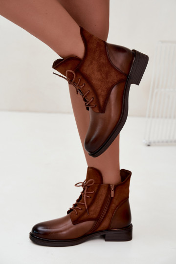 pašiltinti aulinukai su plačiais kulniukais rudos spalvos Ismerae 2
