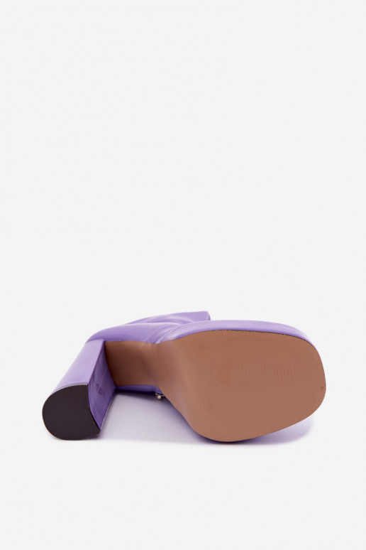 Lakuoti aulinukai su platforma violetinės spalvos Lotisha