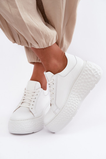 Oda Sneakers modelio batai su platforma Zazoo N1000S4 baltos spalvos 2