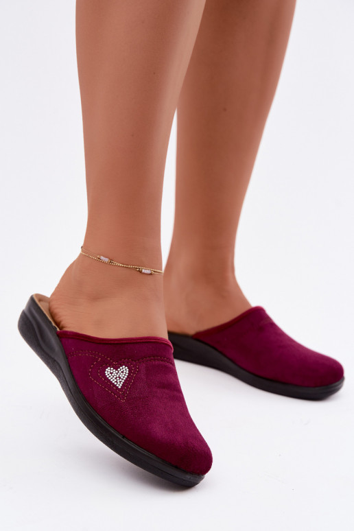 Šlepetės bordo spalvos Inblu CF000052