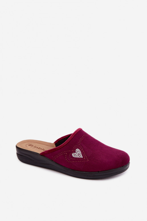 Šlepetės bordo spalvos Inblu CF000052