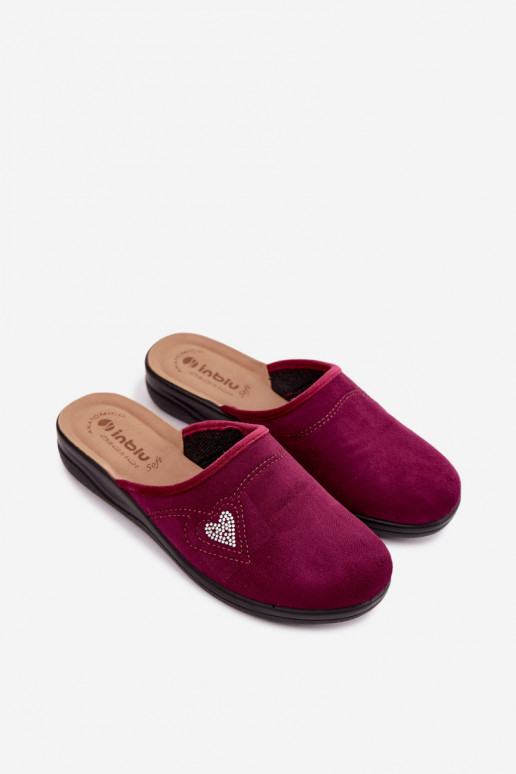 Šlepetės bordo spalvos Inblu CF000052