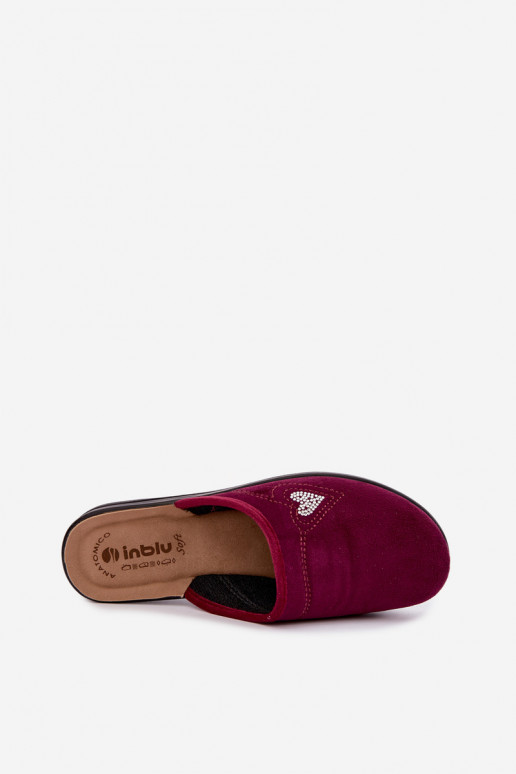 Šlepetės bordo spalvos Inblu CF000052