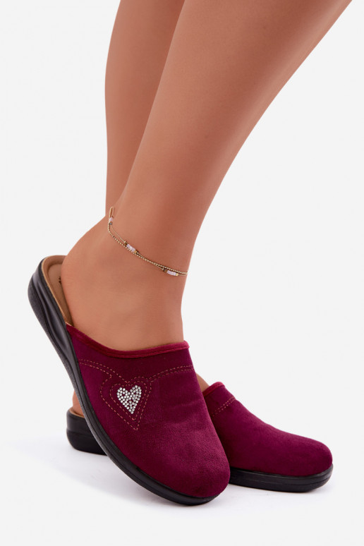 Šlepetės bordo spalvos Inblu CF000052