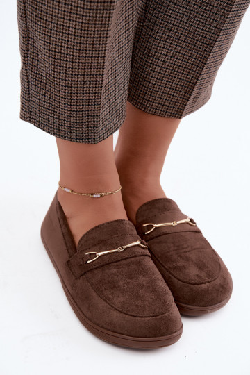Mokasinai Barefoot Ze aukso spalvosm Detalem rudos spalvos Paresa