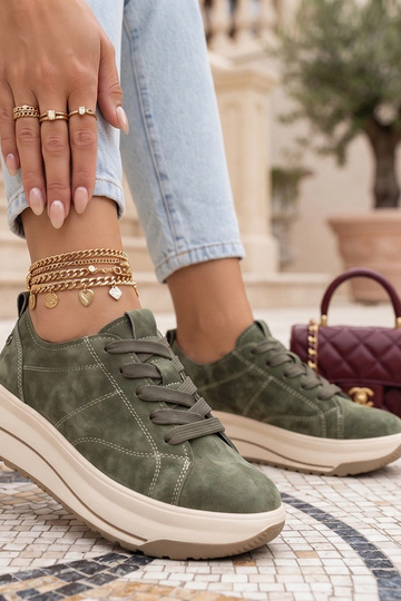 Žalios spalvos odiniai sportbačiai Filippo DP7959/26 2