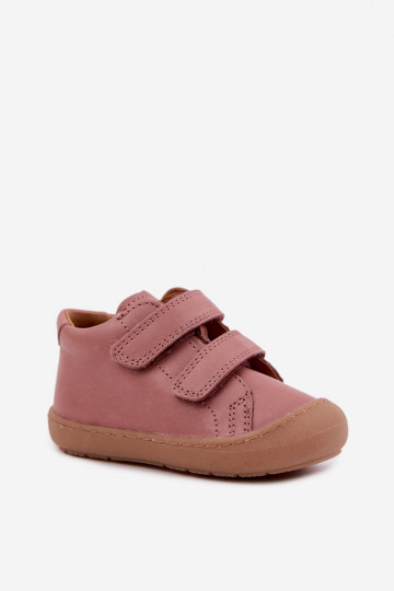 Tamsiai rožinės spalvos vaikiški odiniai batai Barefoot Froddo G2130328-6