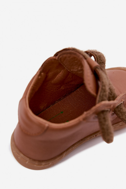 Rudos spalvos vaikiški odiniai batai Barefoot Froddo G2130328-2