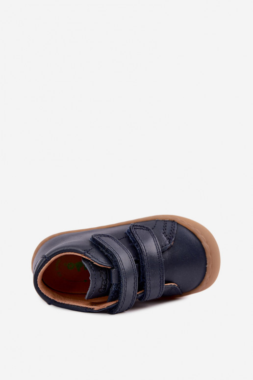 Tamsiai mėlynos spalvos vaikiški odiniai batai Barefoot Froddo G2130328