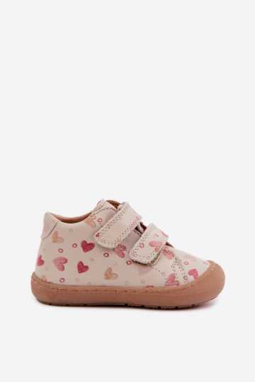 Smėlio spalvos vaikiški odiniai batai Barefoot Froddo G2130328-64 2