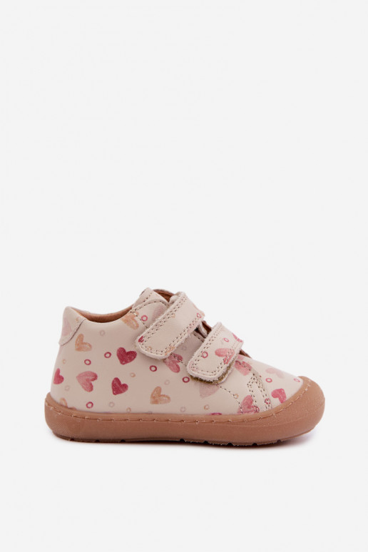 Smėlio spalvos vaikiški odiniai batai Barefoot Froddo G2130328-64
