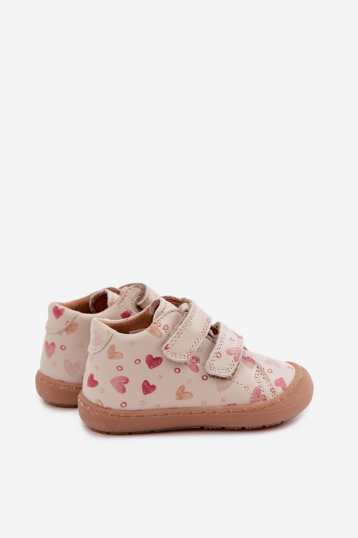Smėlio spalvos vaikiški odiniai batai Barefoot Froddo G2130328-64